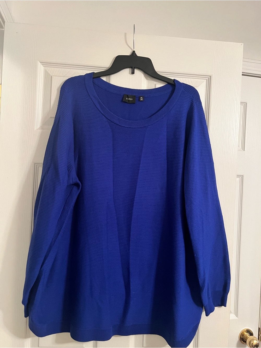 Cyrus Women's Scoop Neck Sweater in Cobalt Blue